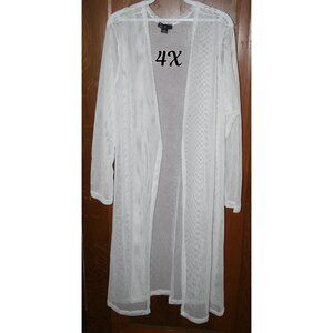 Fishnet Cover Up Robe White 4X